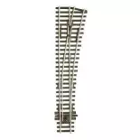 Aiguillage à droite 12° Peco SL88 Insulfrog 259 mm code 100 - R 1524 mm - HO 1/87
