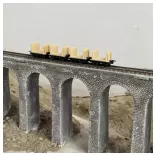4 wagonnets à pâte à bois - Minitrains 5105 - HOe 1/87 - 2R