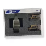 Set di 2 tavoli da picnic e barbecue - 87Train 221022 | HO 1/87th