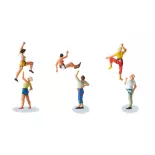 Set of 6 PREISER 10606 climbers - HO 1/87