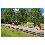 Quai de gare - Sommerrain - Gris - KIBRI 37752 - Échelle N 1/160ème - 540 x 37 x 59 mm