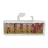 Set of 6 firemen in protective clothing - Merten 0212579 - HO 1/87