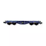 Wagon porte-conteneurs Modalis sans chargement de la SNCF - PT Trains 100266 - HO