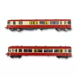 Autorail EAD X-4567 avec remorque XR-8531 - REE Modèles NW-200 - N 1/160 - SNCF - EP V