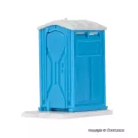 Cabina WC occupata, porta animata e figura VIESSMANN 1545 - HO 1/87