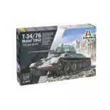 Véhicule militaire - Char d'assaut T-34/76 Modèle 1943 - ITALERI 6570 - 1/35