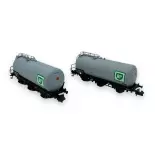 Set 2 Wagons citernes "BP" 3 essieux - Arnold HN6608 - N 1/160 - SNCF - EP IV