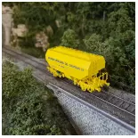 Wagon céréalier Grands Moulins de Coutras jaune - REE MODELES WB733 SNCF HO 1/87