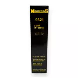 3 rails courbes de 60°, 140mm de rayon - Minitrains 9321 - HOe 1/87 