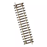 Rail droit DG1 Roco 42411 traverses bois - 119 mm - HO : 1/87 - Code 83