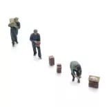 Maçons des années 1930 à 1990 - 3 travailleurs - ARTITEC 5160001 - N 1/160