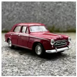 Voiture Peugeot 403 Limousine 8cv 1959 rouge rubis - Sai 6204 - HO 1/877