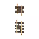 Rail droit réglable LGB 10090 - G : 1/22.5 - 88 à 120 mm - Code 332 - Écartement 45 mm