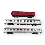 Coffret de 2 voitures Mistral 56 A8u + 1 fourgon générateur Dx - LS Models 41119 - HO 1/87 - SNCF - Ep IVc - 2R