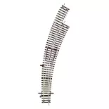 Aiguillage courbe à droite BWr5/6 Roco 42471 - R5 542,8 mm- 30° - HO : 1/87 - Code 83
