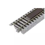 2 rails de dételage droit Unitrack (S123U) 123mm - Kato 2-143 - HO 1/87