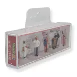 Pack de 5 Personnels de la fête foraine - Figurine - FALLER 151850 - Échelle HO 1/87ème