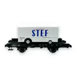 Wagon UFR Mono-Porteur + Fourgon Frigo "STEF" REE Modeles WB651 - HO 1/87