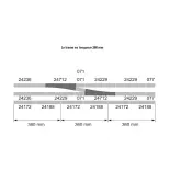 Aiguillage long à gauche 12,1° Marklin 24711 - 236,1 mm - HO : 1/87 - Code 83 - Voie C