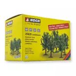 Pack de 5 arbres à feuilles caduques Noch 25620 - HO | TT | N | Z - hauteur 80 mm
