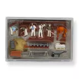 Masons and their accessories - Preiser 10542 - HO 1/87th