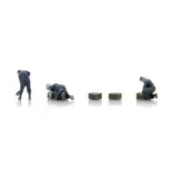Les agriculteurs dans les champs - 3 personnages - ARTITEC 5220003 - Z 1/220