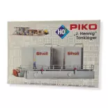 Piko 61104 Depósitos de Combustible Bajos Dobles Shell - HO 1/87 - 175x90x70mm