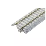 4 rails droits Unitrack (S246PC) CS 246mm - Kato 2-152 - HO 1/87