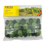 Pack de 25 arbres feuillus Noch 32801 - N 1/160 - Z 1/220 - 35 à 50 mm