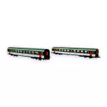 Coffret de 2 voitures voyageurs corail Vtu - Azar Models V01-ORP2 - Z 1/220 - SNCF - Ep IV - 2R