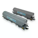 Set van 2 TMF CITA goederenwagons - Arnold HN9736 - TT 1/120 - SNCF - Ep V - 2R