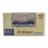 Auto Peugeot 403 Taxi G7, schwarzes Dach rot, 2 Personen SAI 1623 - HO: 1/87