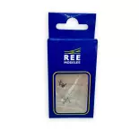 Attelages à choquelle en fonderie (x2) - Gris - REE Modèles XB541 - HO 1/87