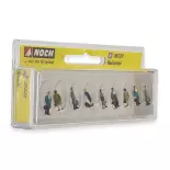 Pack of 9 travellers with luggage NOCH 36220 - N : 1/160