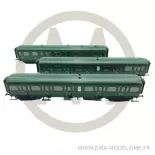 Set of 3 LS Models passenger coaches 42172 - SNCB - HO : 1/87 - Ep III