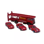 Camion Fiat 642 avec 3 Ferrari 250 GTO Brekina 58481 - HO : 1/87 - Le Mans 1963