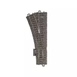 Aiguillage à gauche R2 24,3° Marklin 24611 - 188,3 mm - HO : 1/87 - Code 83 - Voie C