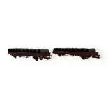 Coffret de 2 wagons ranchers pivotants - Roco 6600119 - SNCF - EP. IV