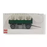  IFA HL 80 aanhangwagen, groen en witte tractorcabines Busch 53323 - HO 1/87
