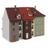 Three Semi-detached Houses - Faller 130708 Scale HO 1/87