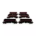 Set 6 wagons trémie F70 EADS REE Modèles WB798 - SGW - HO 1/87 - SNCF - EP IV