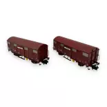 Coffret de 2 wagons couverts G4 "FRET-EXPRESS" - Arnold HNS6664 - N 1/160 - SNCF - Ep IV - 2R