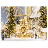 Christmas Market Pyramid NOCH 14395 HO 1/87 - 45x45x90 mm