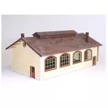 Warehouse for 2 locomotives - Modelism wood 105002 - HO 1/87 - 270x150x100mm