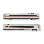 Set 2 voitures complémentaires ICE 3 BR 407 Roco 72096 - HO 1/87 - DB / AG - EP VI