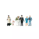 Pack de Mariage catholique - Figurine - PREISER 10058 - Échelle HO : 1/87ème