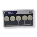 Lot 5 Antennes paraboliques | 87TRAIN 221019 | HO 1/87