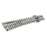 Aiguillage à gauche 10° Peco SLE1496 Electrofrog 160 mm - R 508mm - HOm 1/87