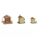 Lot de 3 maisons de route - Faller 120140 - HO 1/87 - EP I