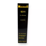 Lot 2 Rails Droits - 154MM - Minitrains 9311 - HOe : 1/87 - Code 83